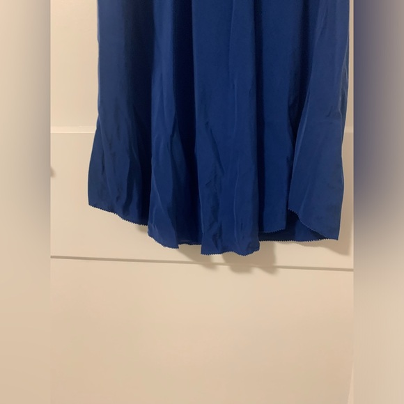 Wilfred Silk Royal Blue Mini Dress with Open Back - Picture 5 of 7